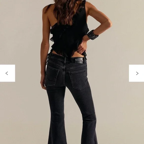 Free People Charcoal Flare Jeans - We The Free Love Bomb Flare Jeans - Picture 3 of 4